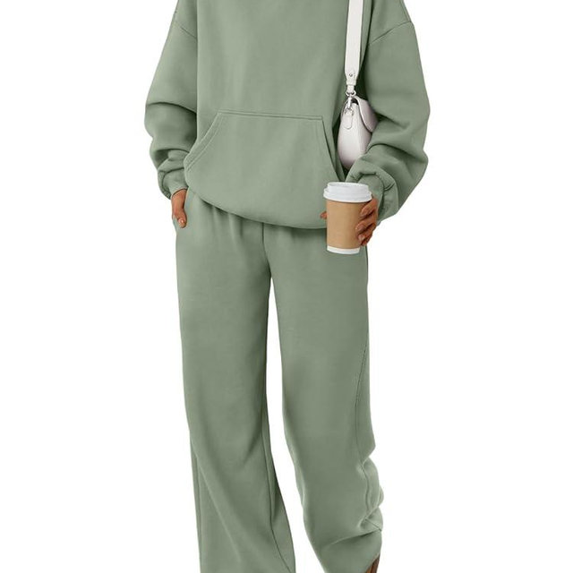 Trendy Queen 2 Piece Lounge Sweat Sets Plus Size Fall Fashion Matching Sweatsuits Wide Leg Pants Travel Outfit Winter Clothes