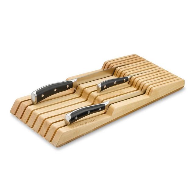 Williams Sonoma In-Drawer 15-Slot Knife Organizer, Maple