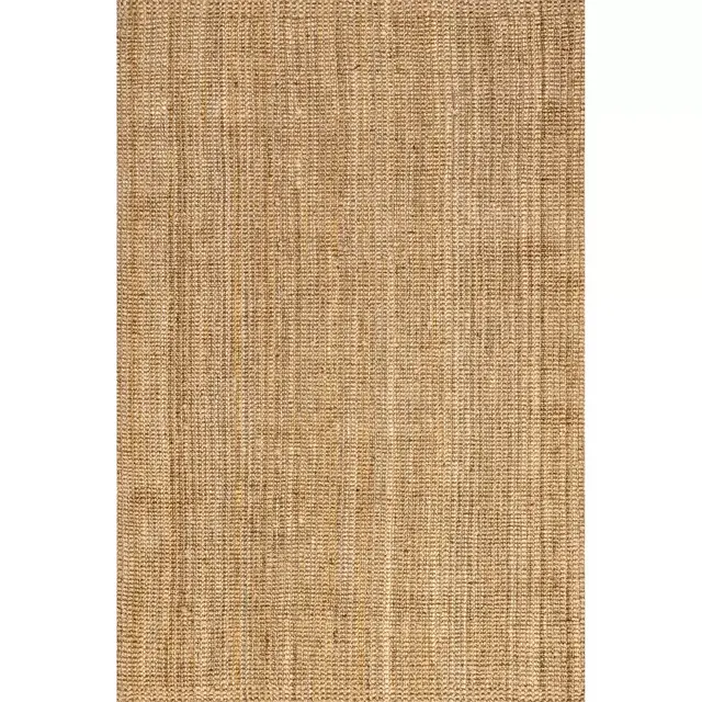 Nuloom Ashli Solid 5x8 Jute Indoor Area Rug for Dining Room Rug Neutral Rug Living Room Rug Kitchen, Natural
