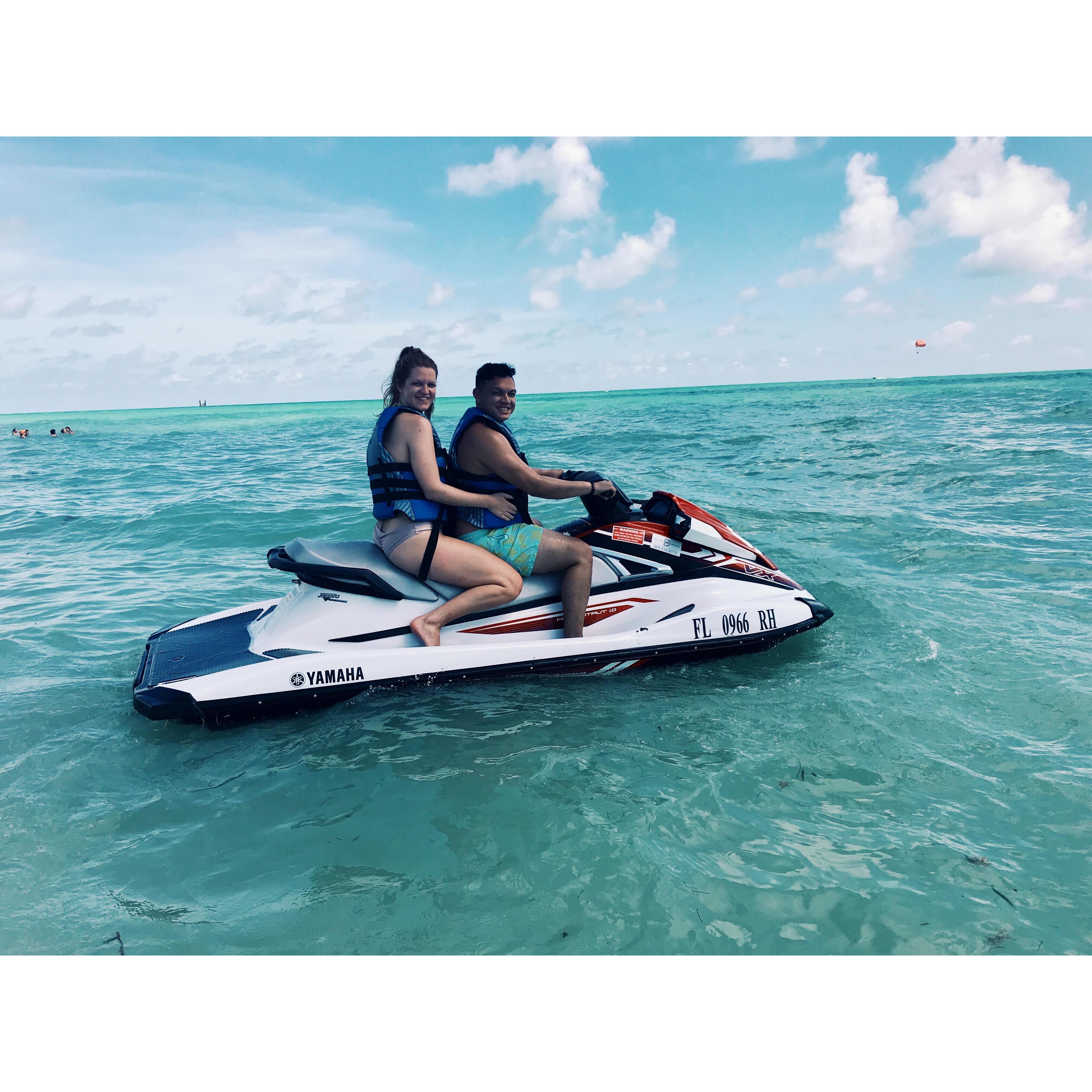 Miami trip, only got thrown off the jet ski twice