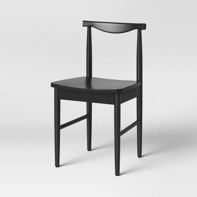 Biscoe Wood Dining Chair Black - Threshold™