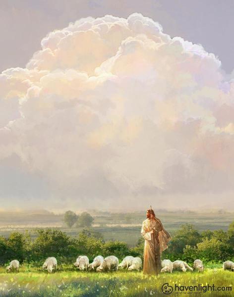 "I Shall Not Want" Christ painting