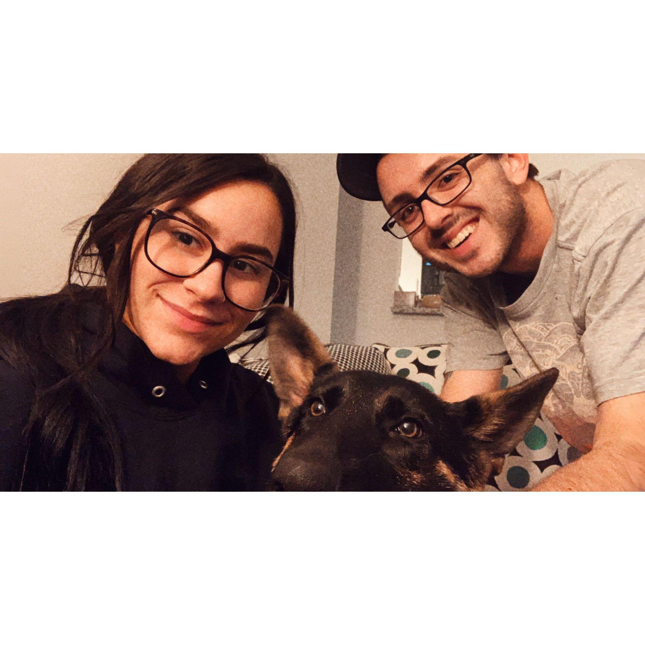 Silly picture with our girl, Piper.