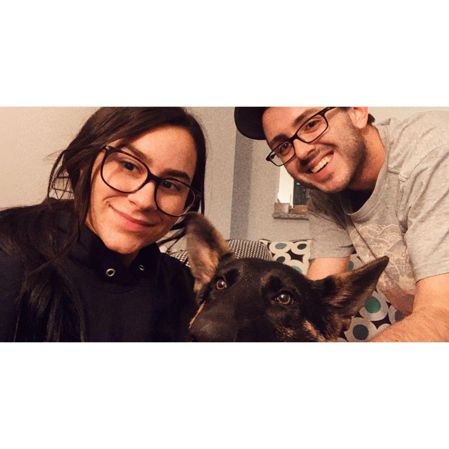 Silly picture with our girl, Piper.