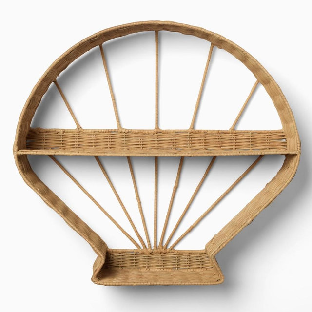 Shell Rattan Shelf (25")