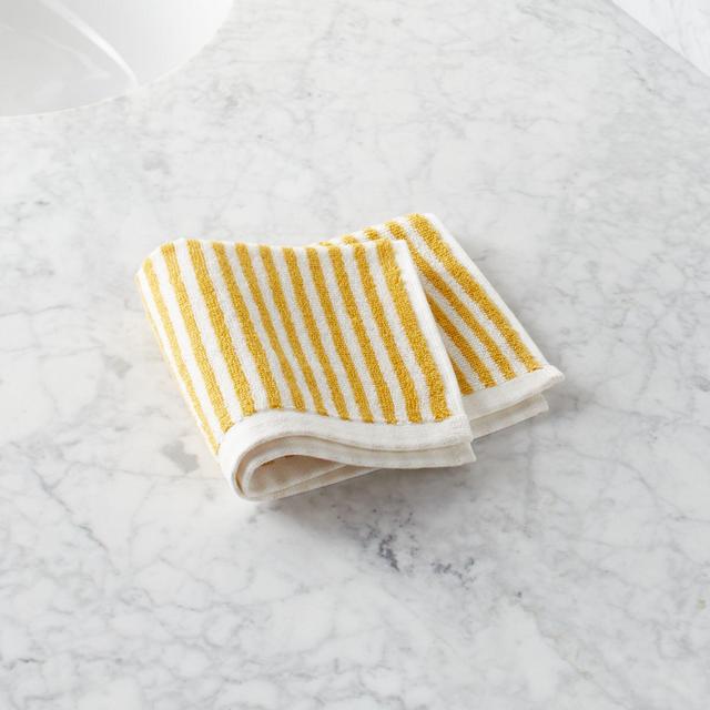 Hemi Organic Yellow Stripe Washcloth