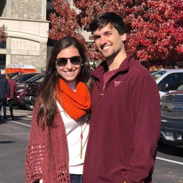 Alum visiting Blacksburg for a football weekend in 2018.