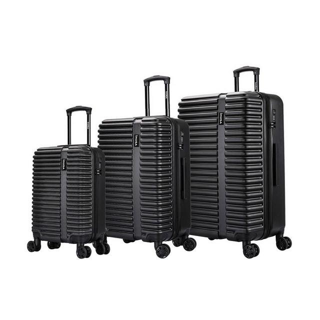 InUSA Ally Lightweight Hardside Spinner 3pc Luggage Set - Black