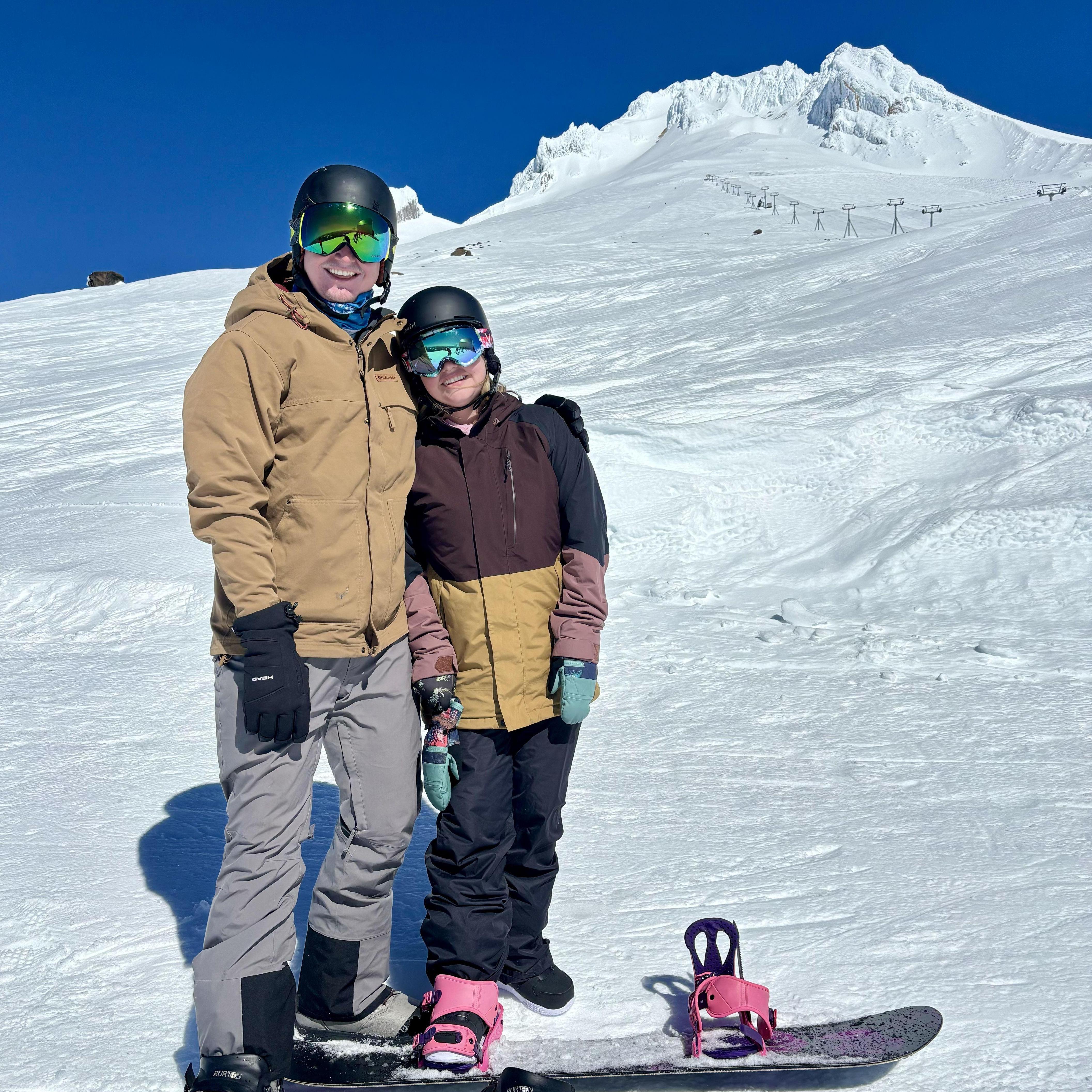 Snowboarding atop Mt Hood!