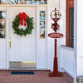 Let It Snow Snow Globe Lamp Post