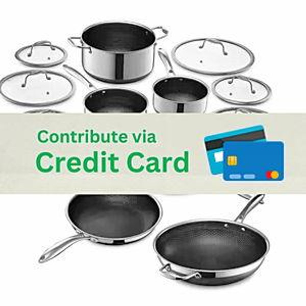 13 pc HexClad Hybrid Cookware Set w/ Lids - FOR CREDIT CARD CONTRIBUTIONS