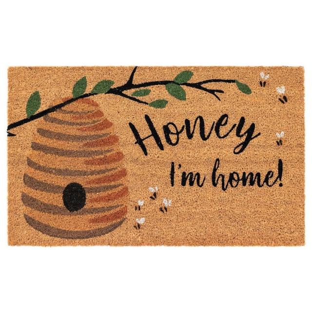 Honey I'm Home Natural Rug, 1'6" X 2'6"