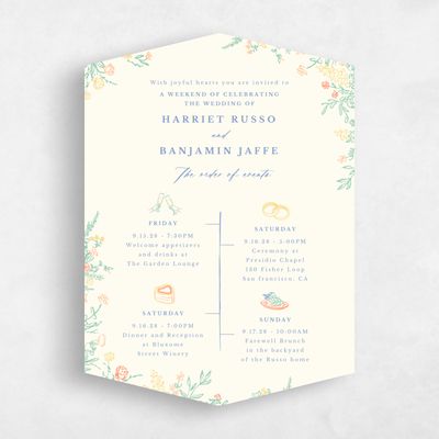 Yellow Diamond Wedding Invitation - Josette Classic