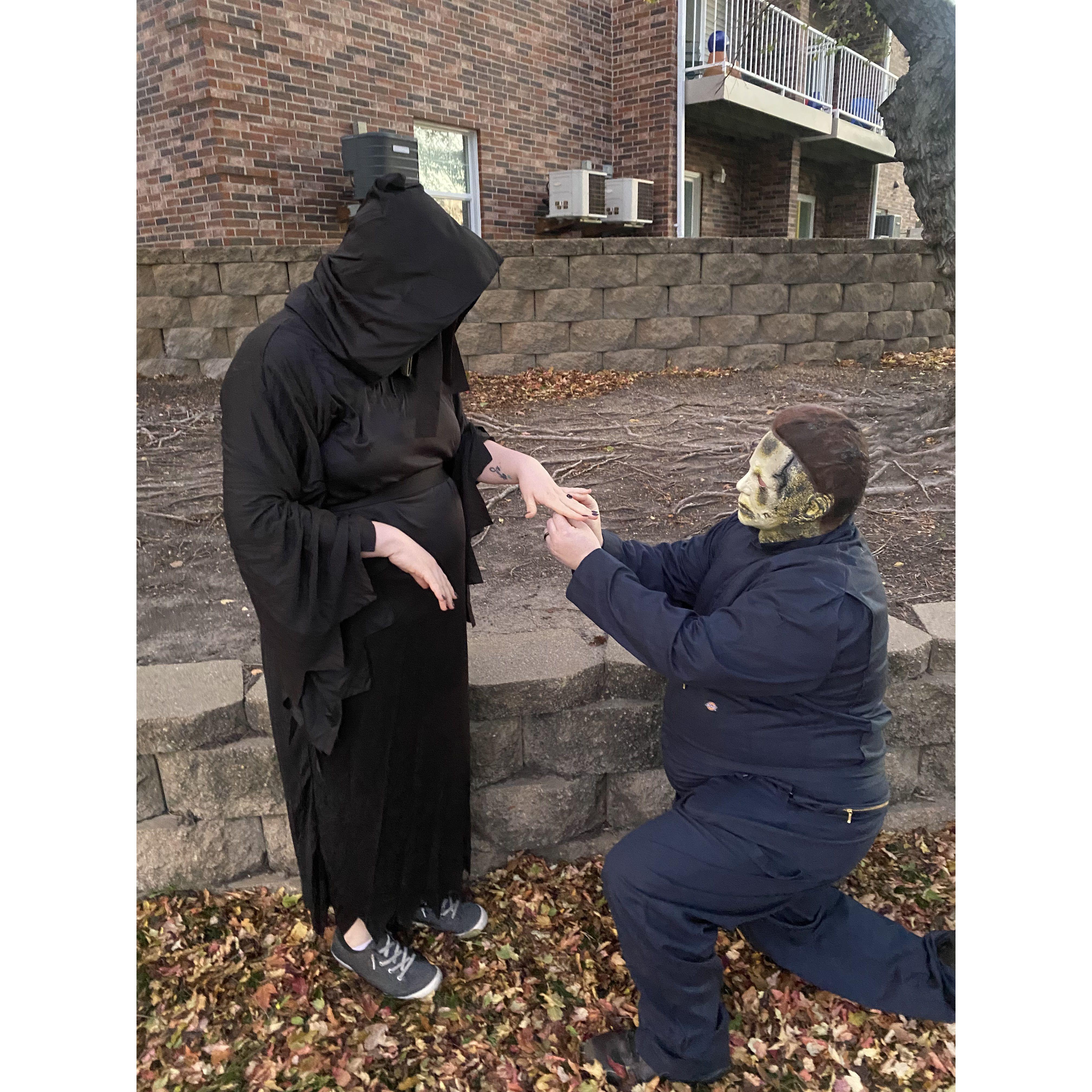 Halloween engagement session