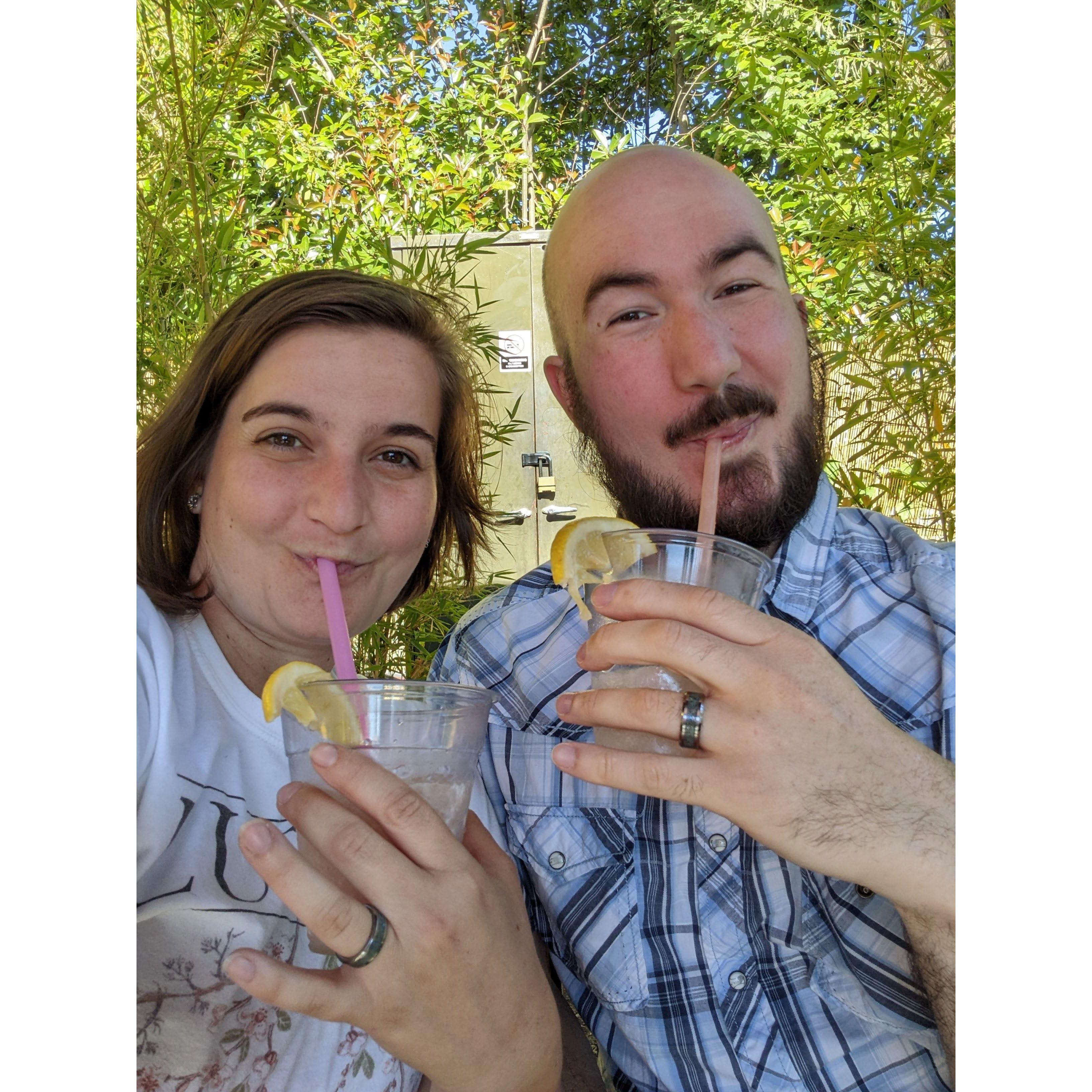 Celebratory drinks after a successful second proposal!