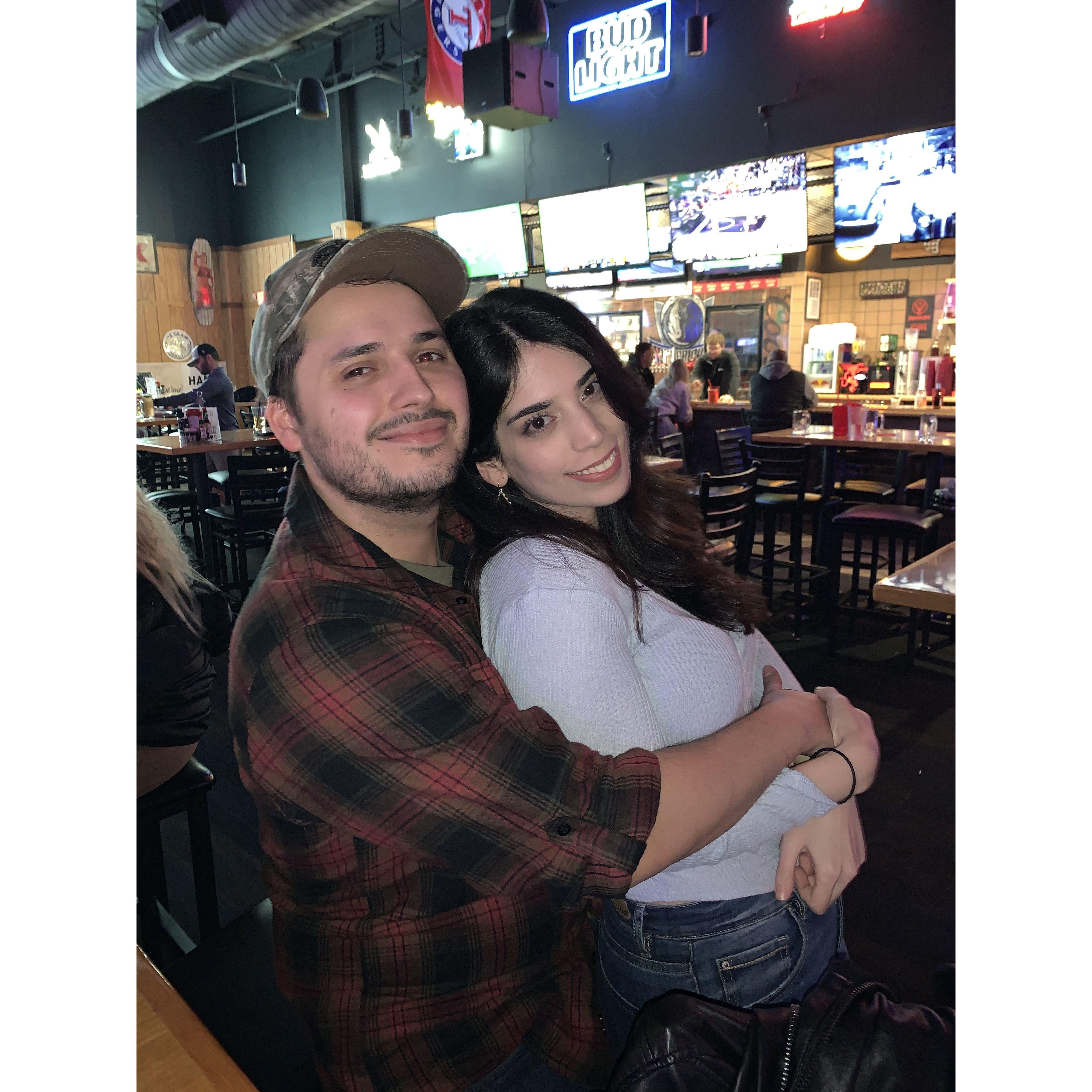 Us at one of our favourite bars in Plano