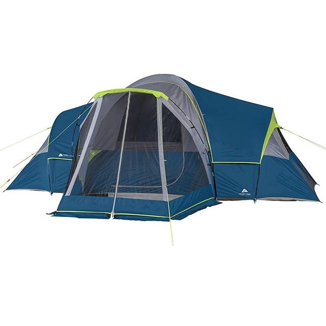 Ozark Trail 10-Person Family Camping Tent with 3 Rooms and Screen Porch