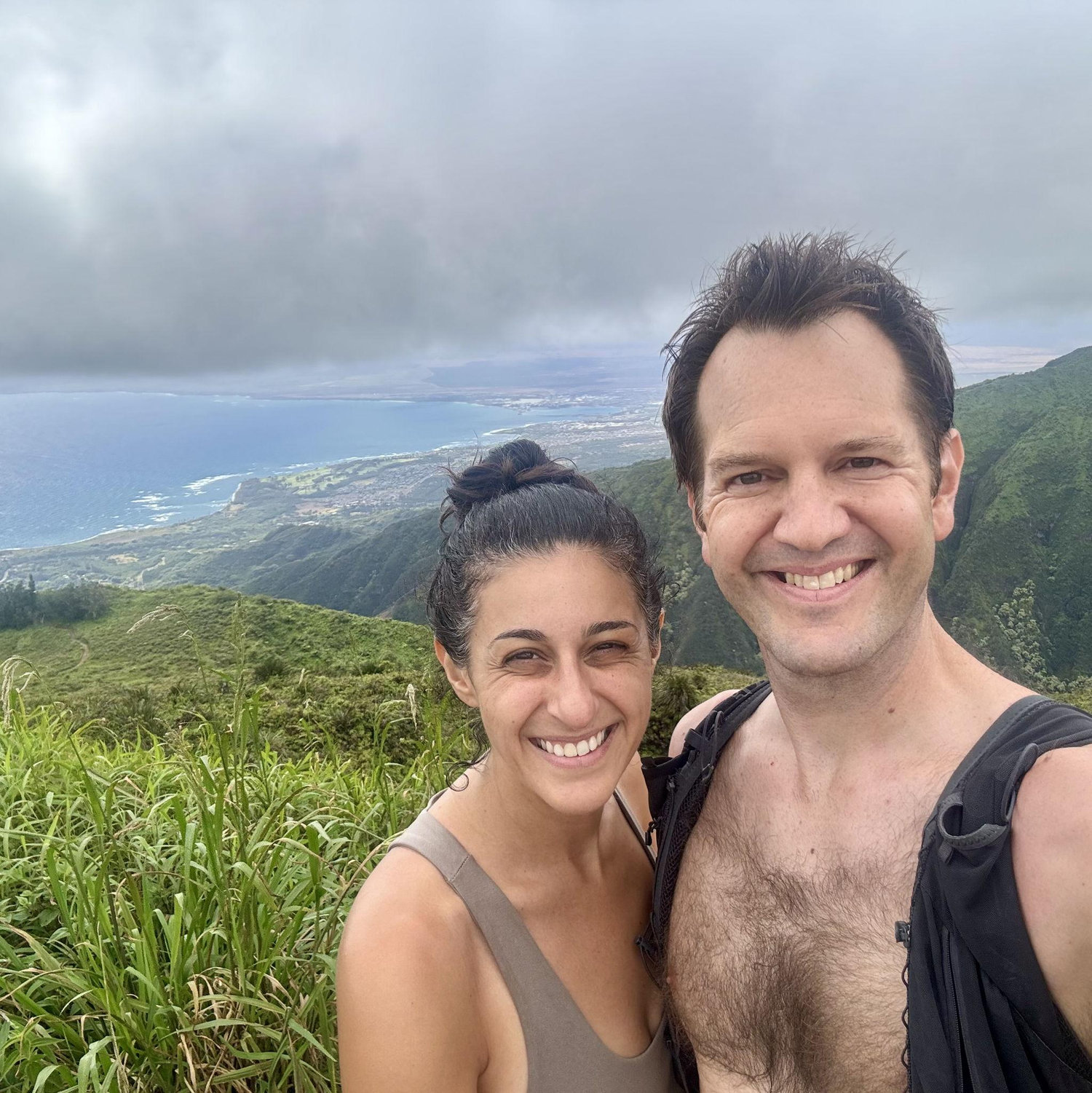 Made it to the top of this Maui hike! Very different climate than Colorado hiking - we loved it!