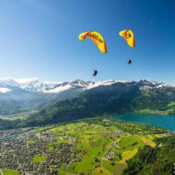 Paragliding Over the Alps
