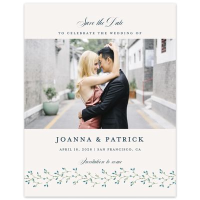 Beige Spring Wedding Digital Save the Date - Ginevra Photo