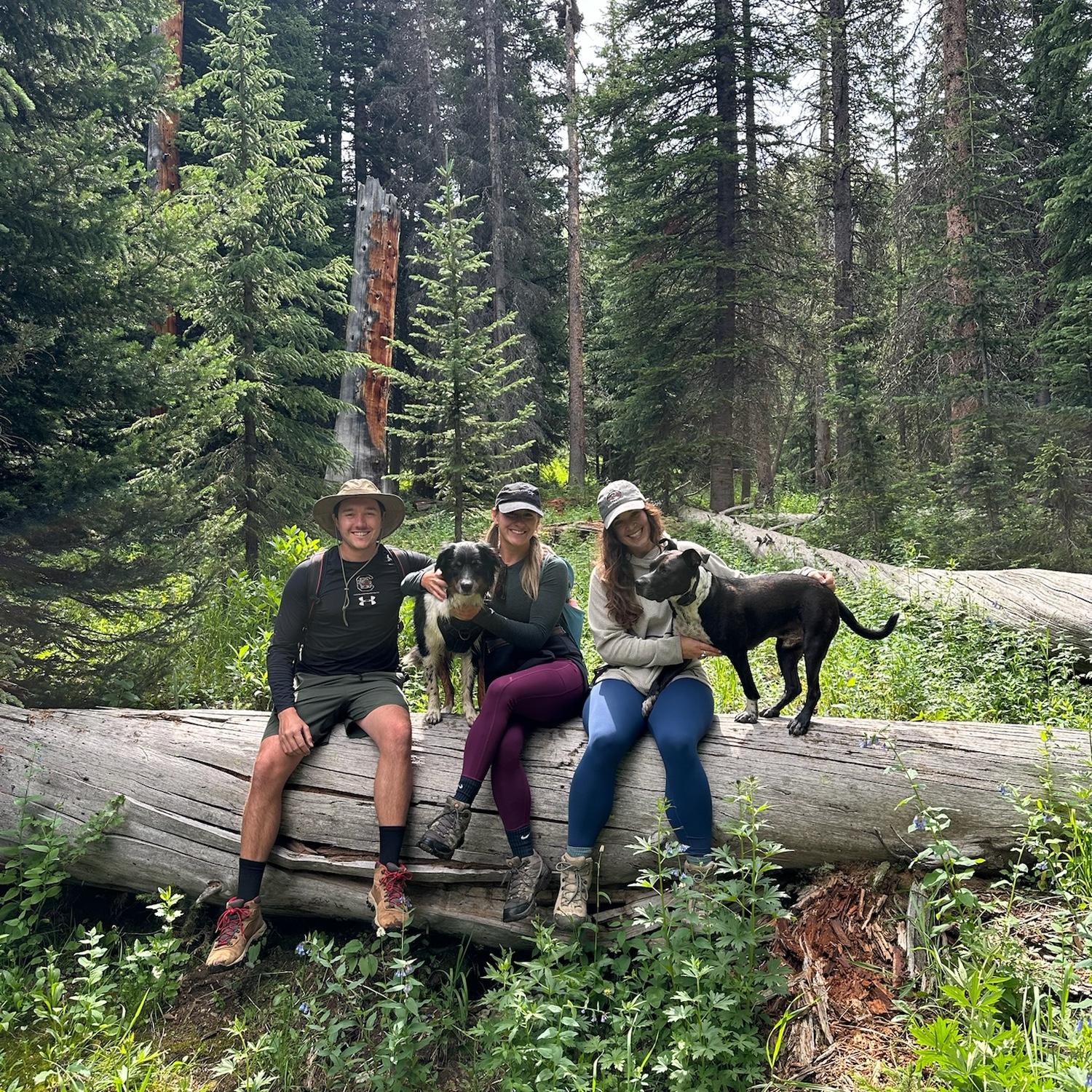 Scoping out Matt's hunting unit last summer. Rueben's favorite activity is playing frisbee in the woods when we camp.