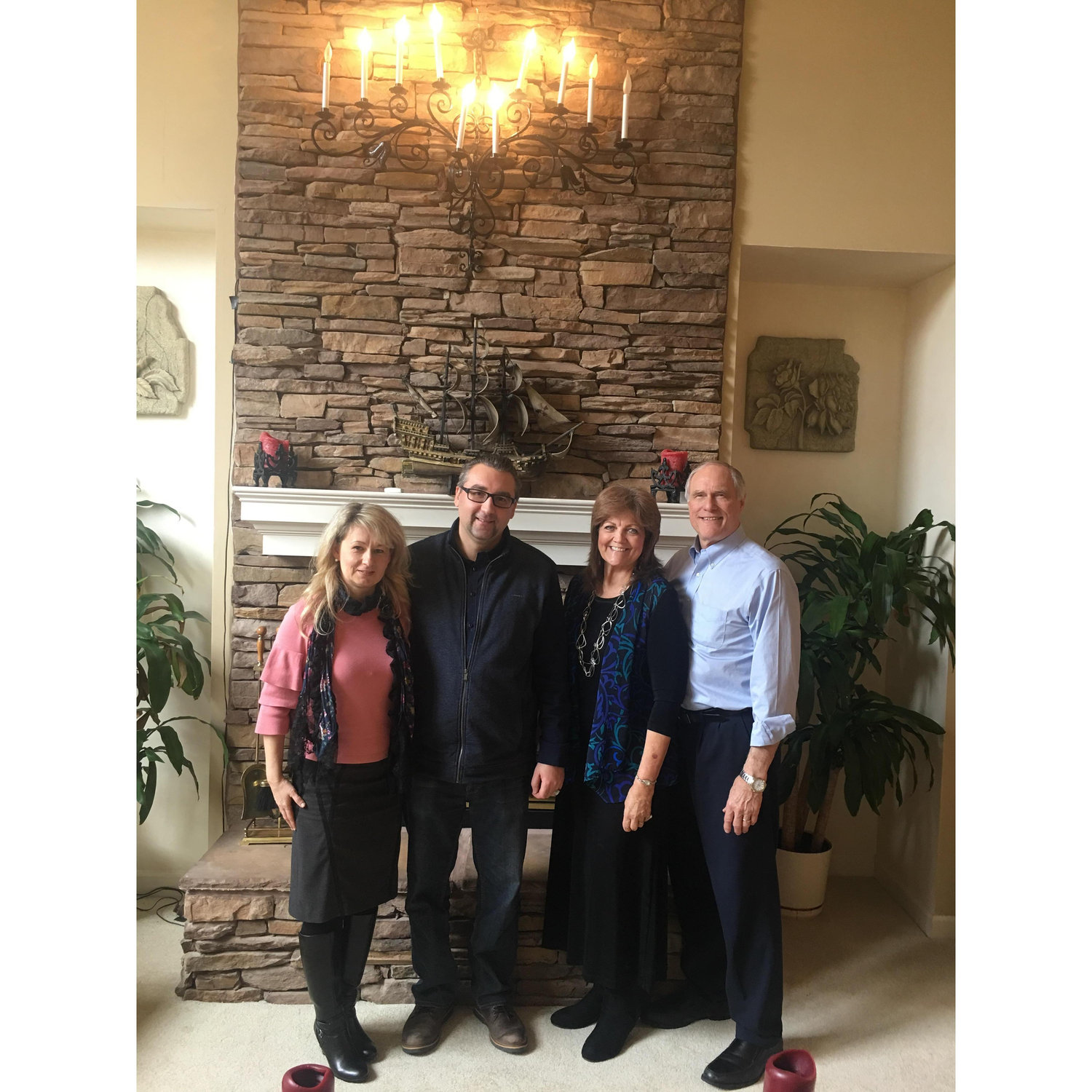 Linda and George Roller, sent by God's providence, invited us to their church and then home for lunch to celebrate the engagement!