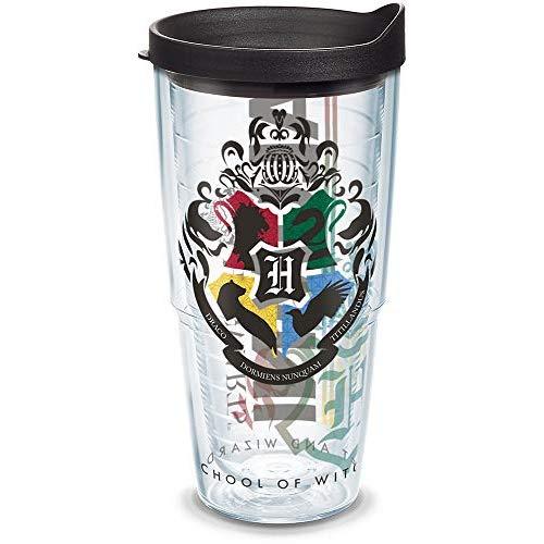 Tervis 1314606 Harry Potter - Hogwarts Alumni Insulated Tumbler with Wrap and Lid, 24 oz - Tritan, Clear