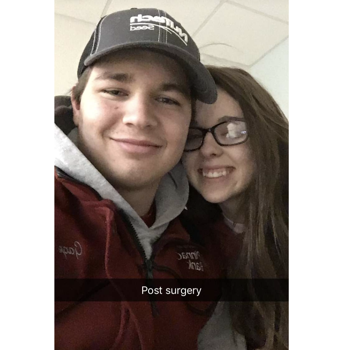 This was winter of 2017 following Erin's tonsil removal surgery!