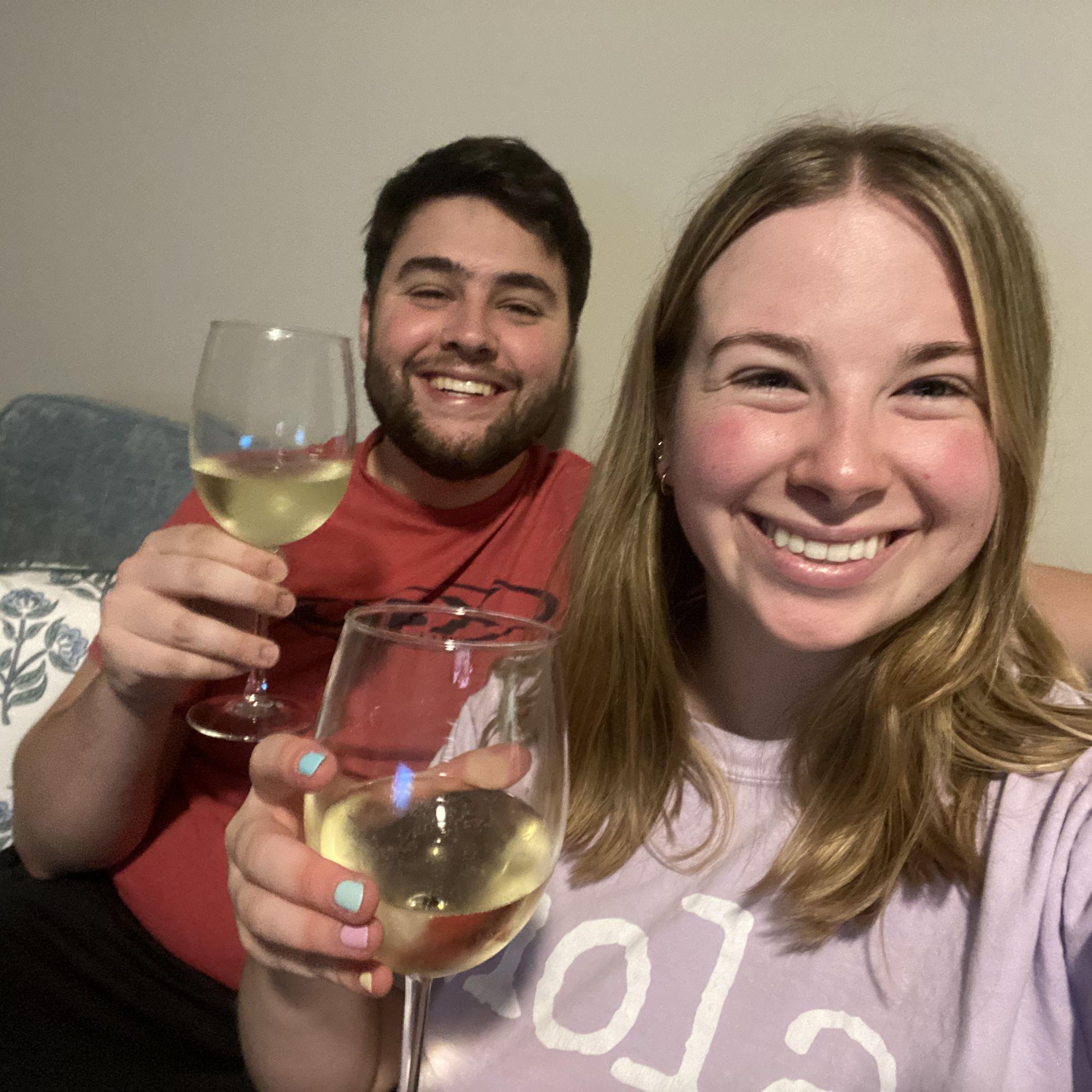 Our first night in our first apartment together in 2024