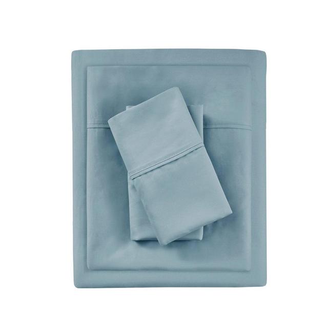 King 1000 Thread Count Solid Sheet Set Blue - Beautyrest