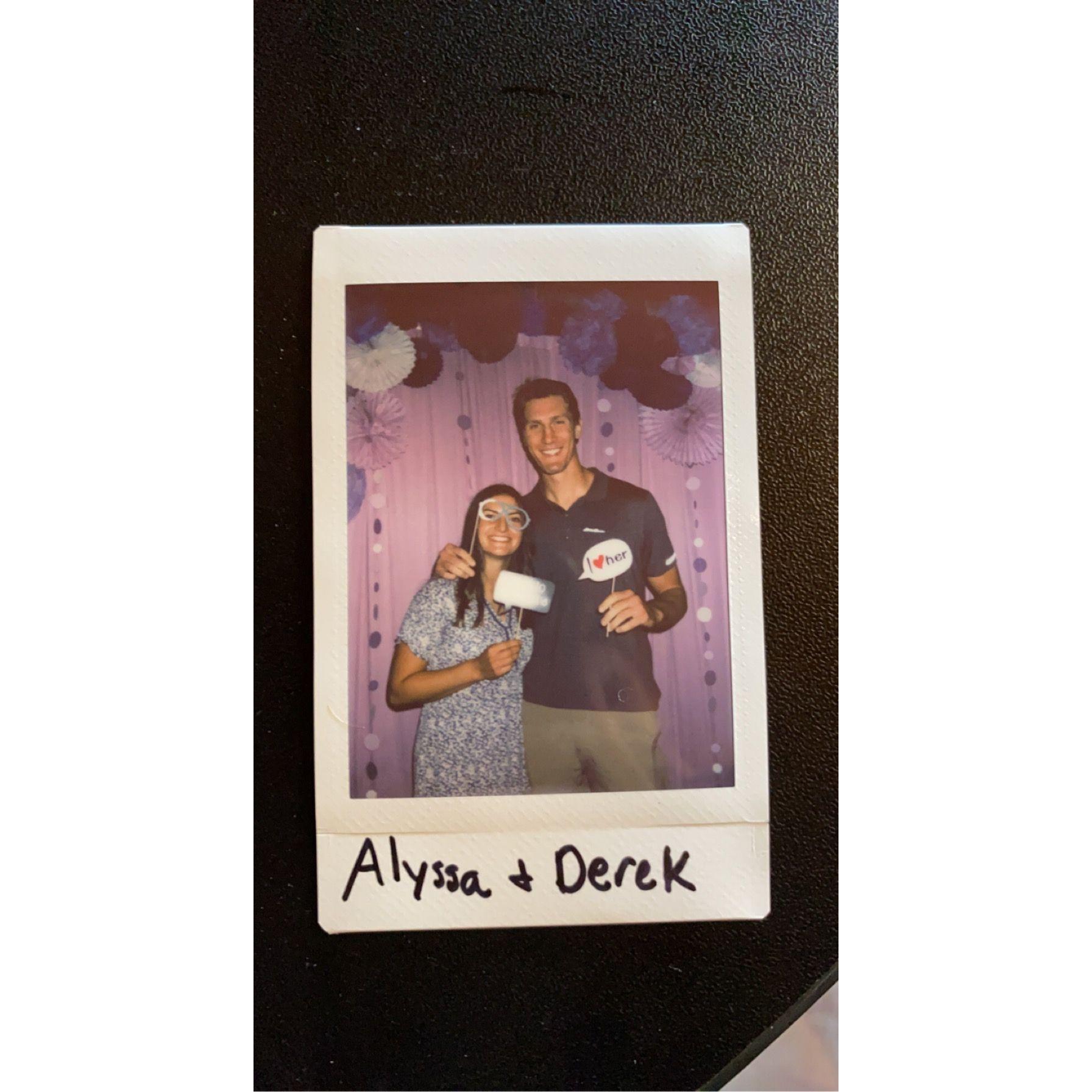 Snapped this pic at a wedding a couple weeks before we got engaged! Guess Alyssa was next!