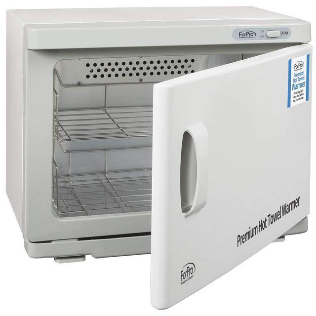 ForPro Professional Collection Premium Hot Towel Warmer, UV Sterilization, Allows for Mask Sterilization, Extra Large Capacity, Two Stainless Steel Racks
