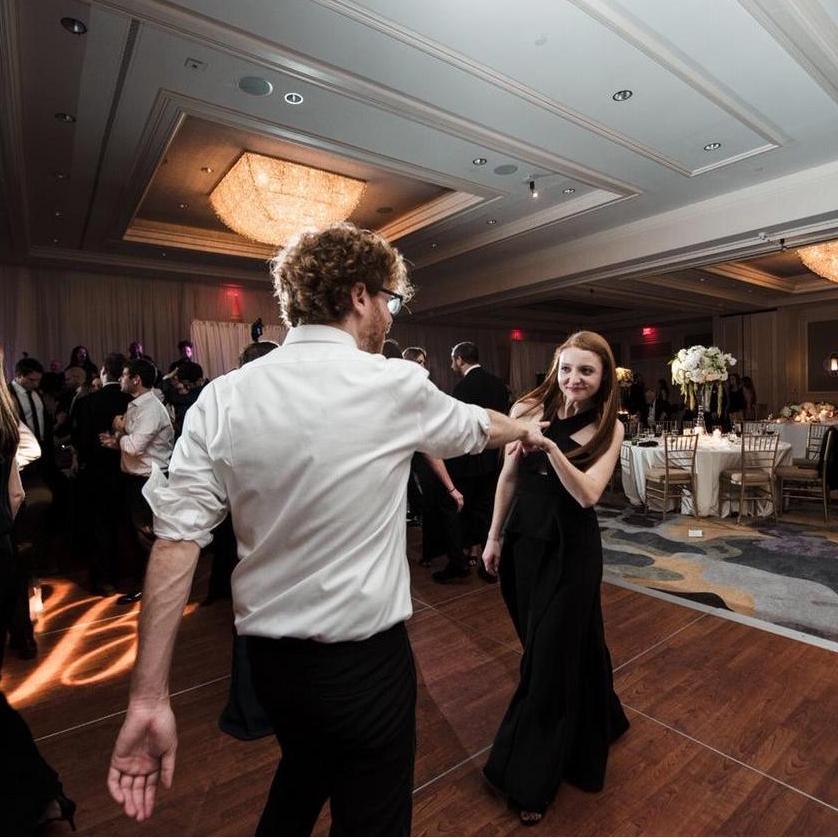 Dancing the night away at Abi and Ben Cohen's wedding.
