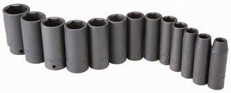 Pittsburgh 13 Piece 1/2" Drive SAE Deep Wall Impact Socket Set