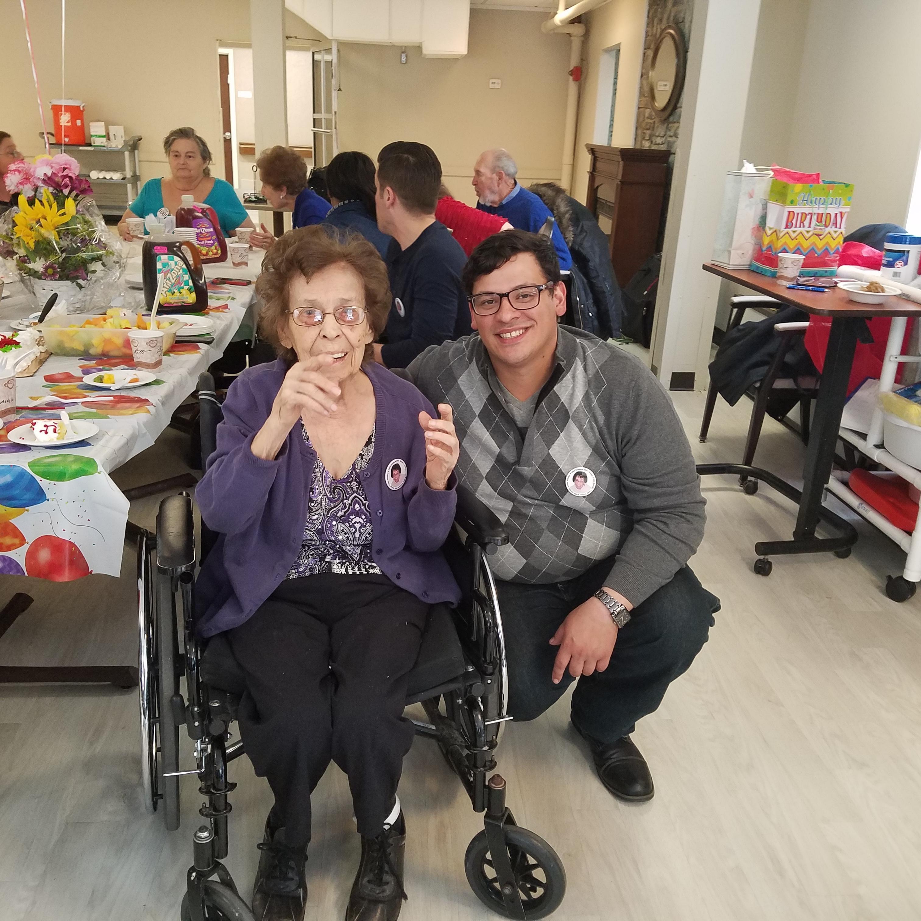 Jon and his Abuela on her 100th birthday