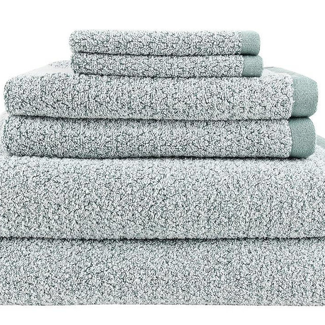 Everplush Diamond Jacquard Bath Sheet 6 PC Set Lagoon -2 Bath Sheet, 2 Hand Towel, 2 Wash Cloth