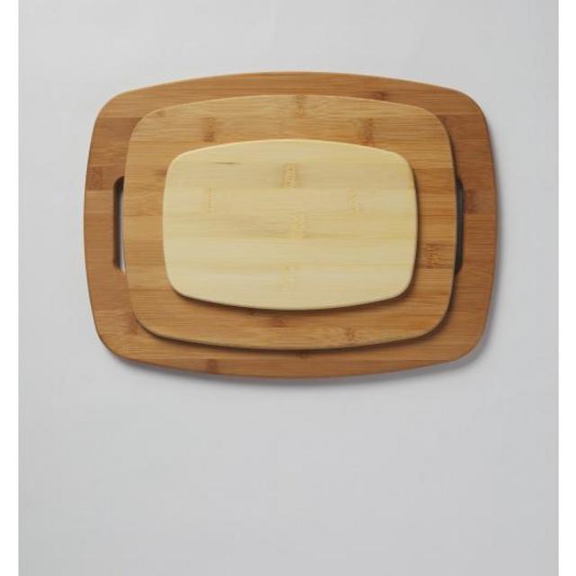 3pc Bamboo Serving And Cutting Board Set