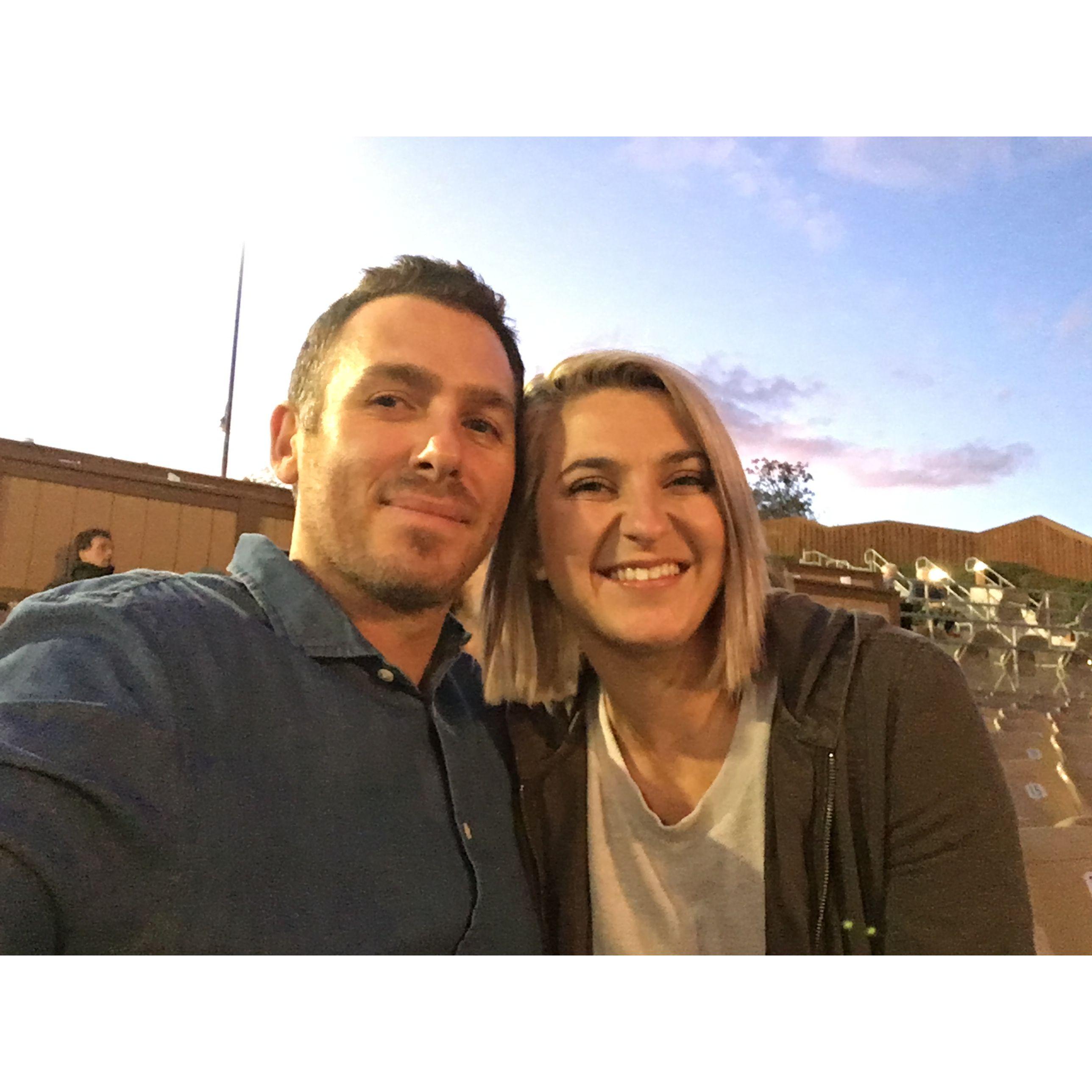 Our first photo together at our first concert together. We saw the Teskey Brothers in Paso Robles and had the best time.