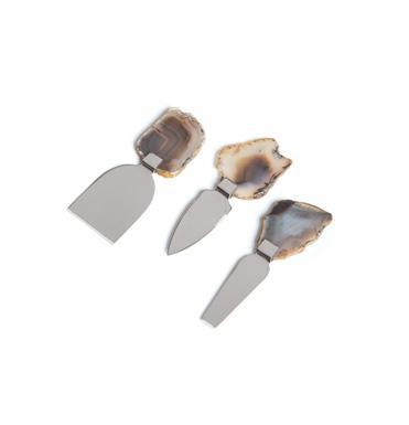 Agate Handle Cheese Knives