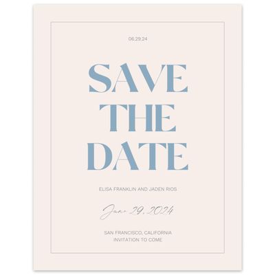 Linen, Beige Wedding Digital Save the Date - Carlisle Classic