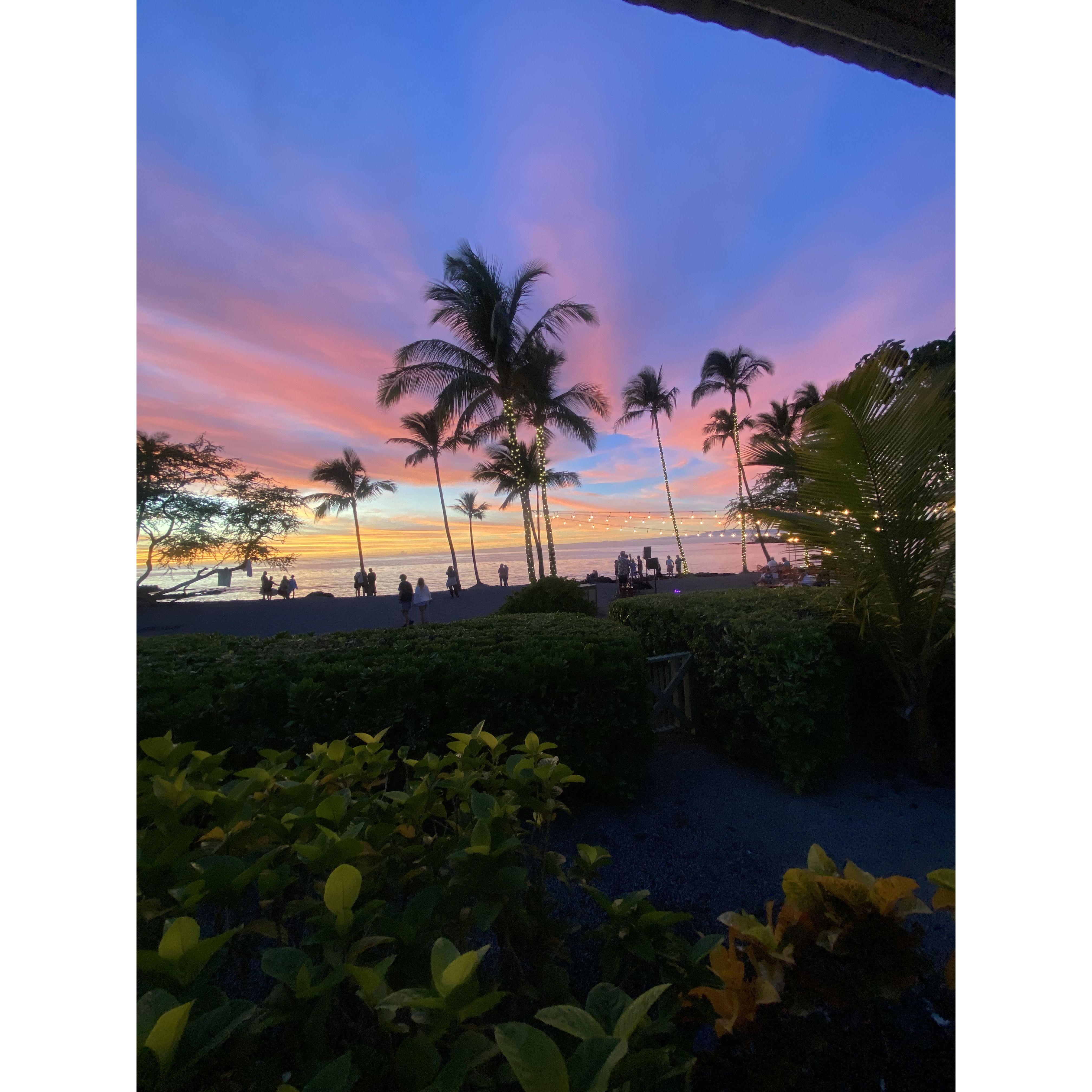 The most amazing sunset on our wedding night