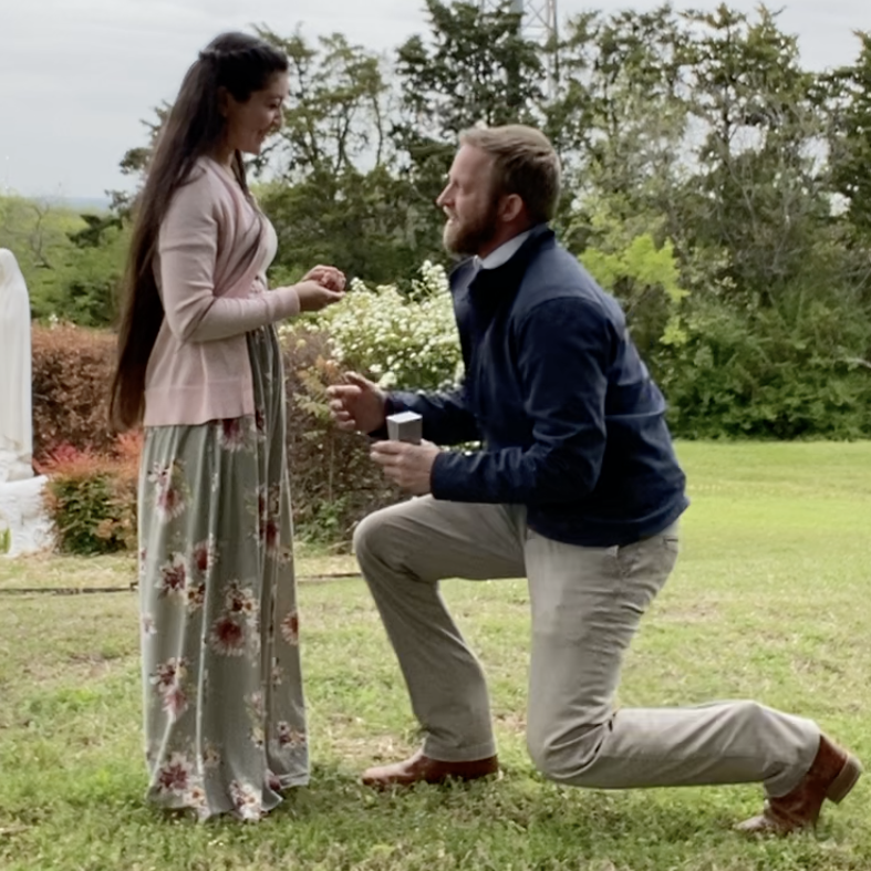 I was able to catch the moment I proposed to her and this is a screenshot of the moment. It was in a place that I always considered peaceful and holy