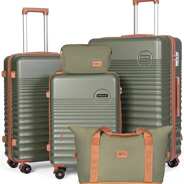 CONCEPTEN Luggage Sets 3 Piece, Suitcases with Wheels, Hardshell Suitcase Set, ABS Carry on Luggage Set with TSA Lock, Travel Luggage