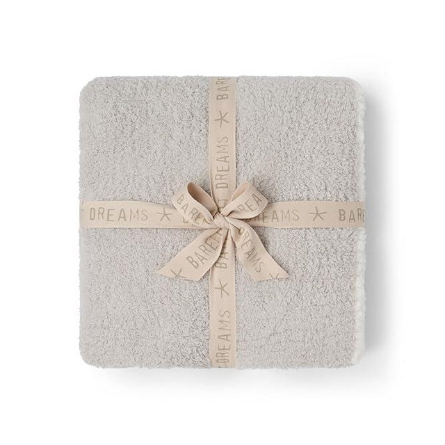 Barefoot Dreams® CozyChic® Contrast Tip Blanket, Silver-Pearl, 45"x60"