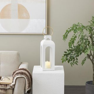 Tall Arched Cutout Indoor Outdoor Candle Lantern