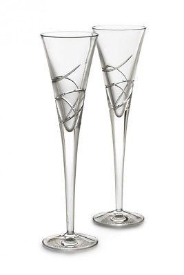 Waterford Ballet Ribbon Champagne Flute Pair