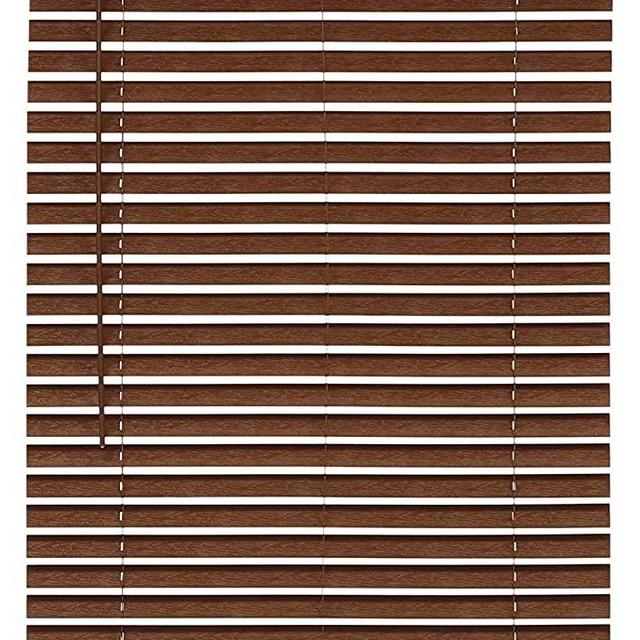 DEZ Furnishings QJBK224480 2 in. Cordless Faux Wood Blind, 22.5W x 48L Inches, Dark Oak