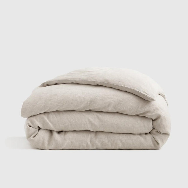 European Linen Duvet Cover - Full/Queen - Natural Chambray