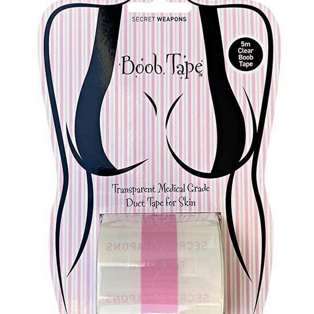 Only Totally Invisble Boob Tape - Breast Lift Tape - Roll of Clear Invisible Medical Grade Body Tape & Backless Strapless Bra Tape for Skin! A-E Cup Only Uncut 16.4 feet