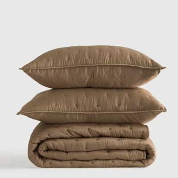 Bamboo Dream Quilt Set in Walnut